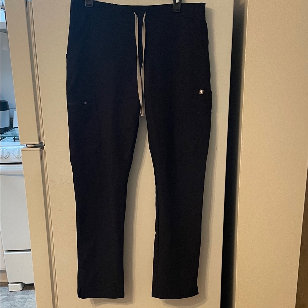 Figs Black Drawstring Scrub Pants